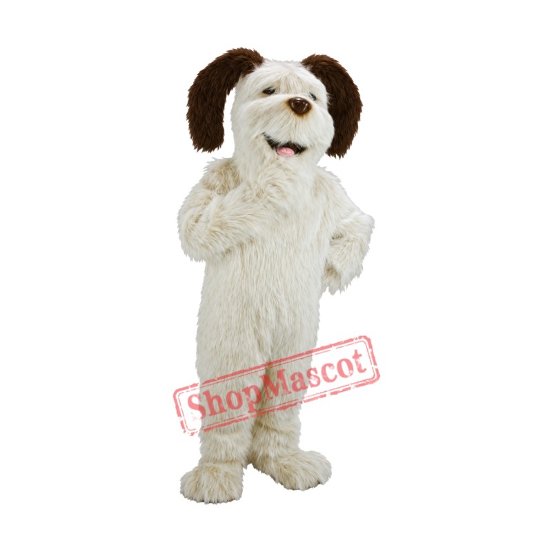White Shaggy Dog Mascot Costume White Shaggy Dog Mascot Costume