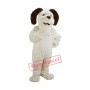 White Shaggy Dog Mascot Costume