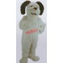 White Shaggy Dog Mascot Costume