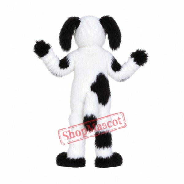 White & Black Shaggy Dog Mascot Costume White & Black Shaggy Dog Mascot Costume