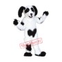 White & Black Shaggy Dog Mascot Costume