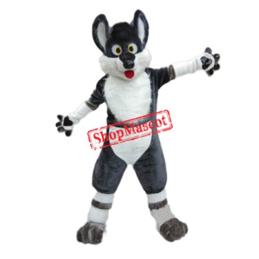 Happy Husky Dog Mascot Costume
