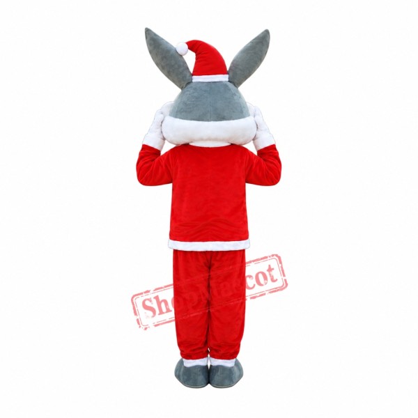 Christmas Rabbit Bunny Mascot Costume Christmas Rabbit Bunny Mascot Costume