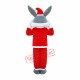 Christmas Rabbit Bunny Mascot Costume Christmas Rabbit Bunny Mascot Costume