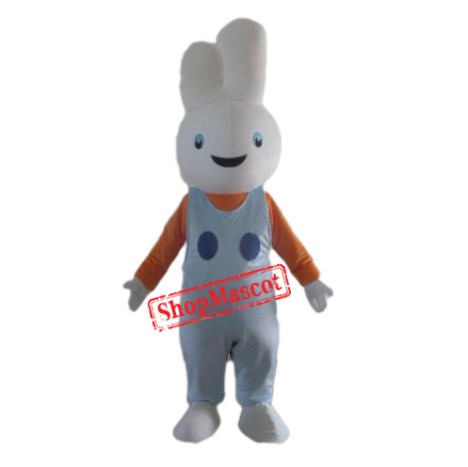 Smiling Rabbit Bunny Mascot Costume