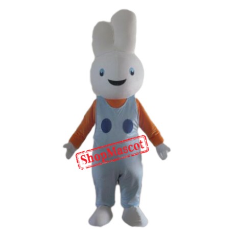 Smiling Rabbit Bunny Mascot Costume