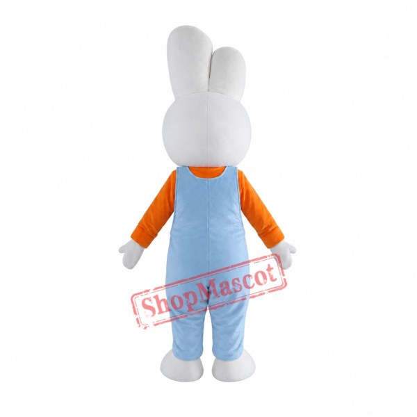 Smiling Rabbit Bunny Mascot Costume Smiling Rabbit Bunny Mascot Costume