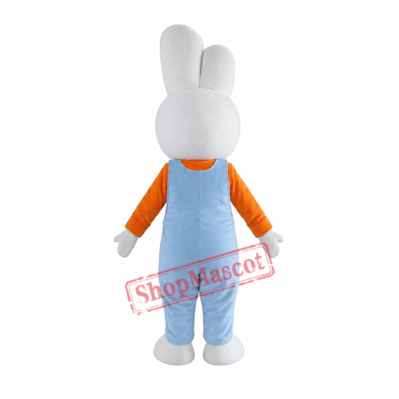 Smiling Rabbit Bunny Mascot Costume Smiling Rabbit Bunny Mascot Costume