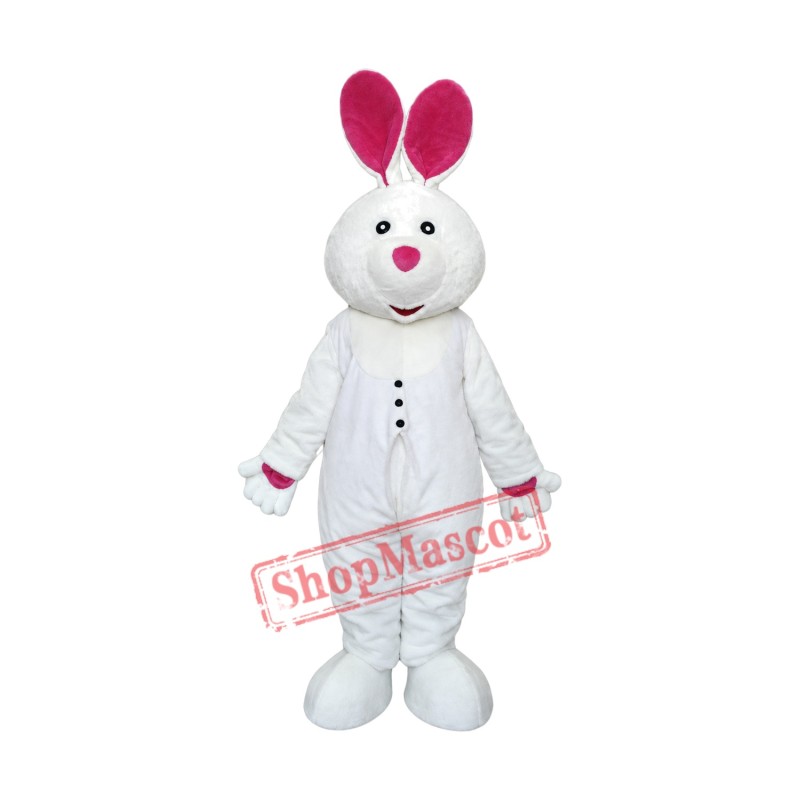 Easter White Bunny Rabbit Mascot Costume Easter White Bunny Rabbit Mascot Costume
