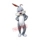Happy Grey Rabbit Bunny Mascot Costume Happy Grey Rabbit Bunny Mascot Costume