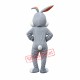 Happy Grey Rabbit Bunny Mascot Costume Happy Grey Rabbit Bunny Mascot Costume