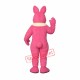 Pink Smiling Bunny Mascot Costume Pink Smiling Bunny Mascot Costume