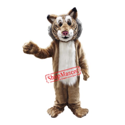 Friendly Lightweight Bobcat Mascot Costume