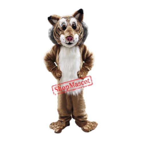 Friendly Lightweight Bobcat Mascot Costume