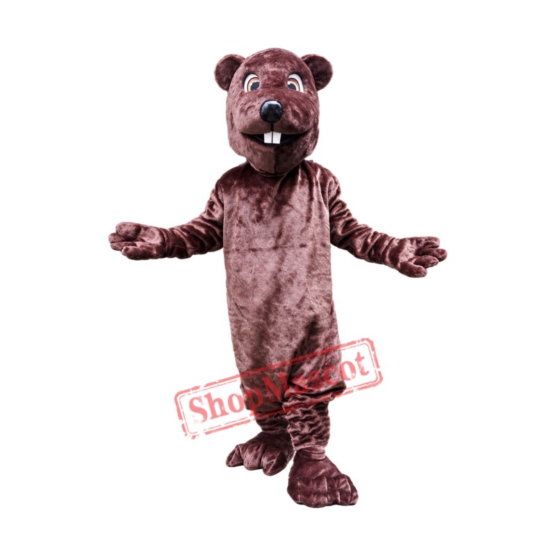 Friendly Beaver Mascot Costume