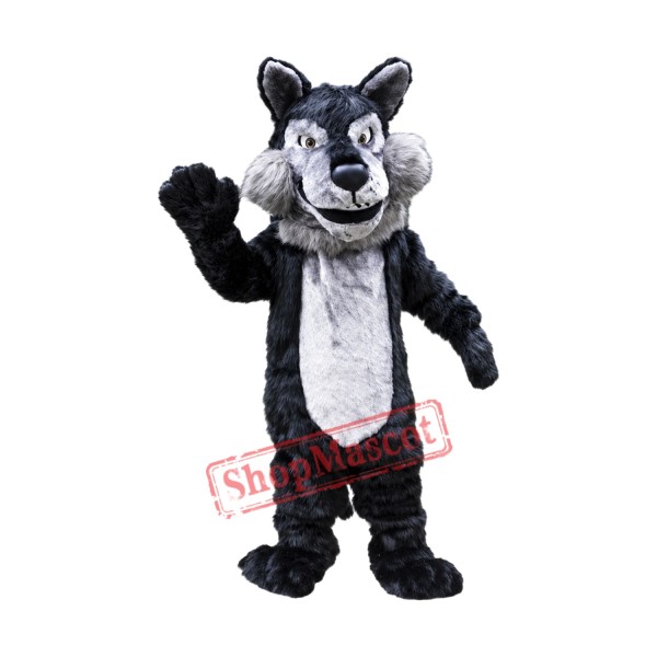 Plush Wolf Mascot Costume