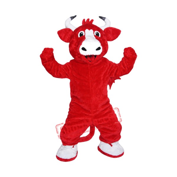 Happy Red Bull Mascot Costume Happy Red Bull Mascot Costume