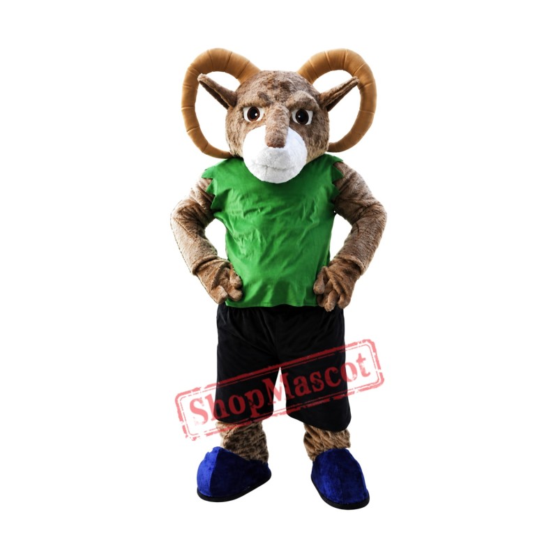 Power Sporty Ram Mascot Costume Power Sporty Ram Mascot Costume