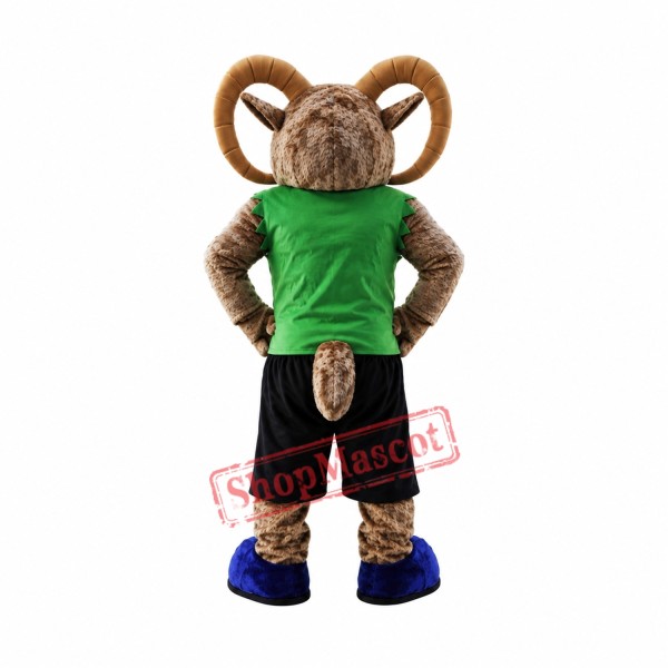 Power Sporty Ram Mascot Costume Power Sporty Ram Mascot Costume