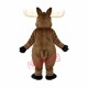 Happy Lightweight Moose Mascot Costume Happy Lightweight Moose Mascot Costume