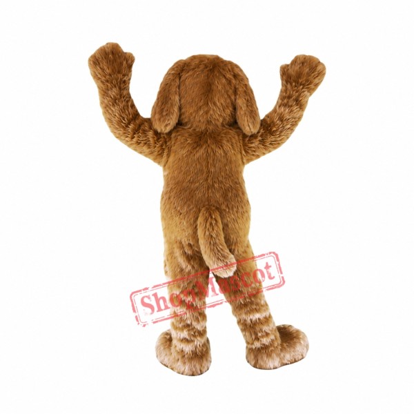 Happy Brown Plush Dog Mascot Costume Happy Brown Plush Dog Mascot Costume