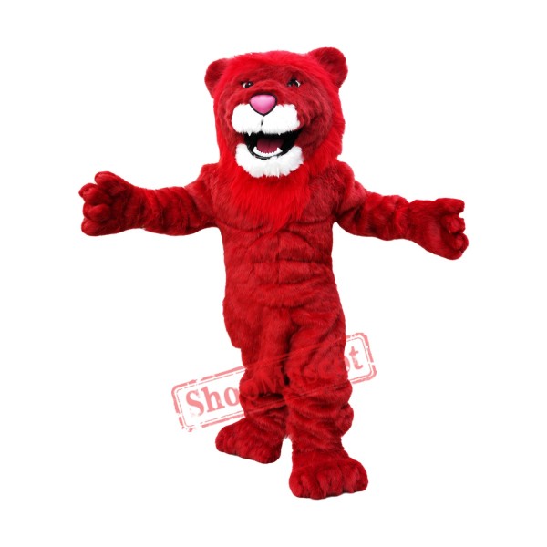 Power Red Lion Mascot Costume