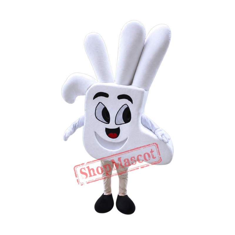 White Hand Mascot Costume White Hand Mascot Costume