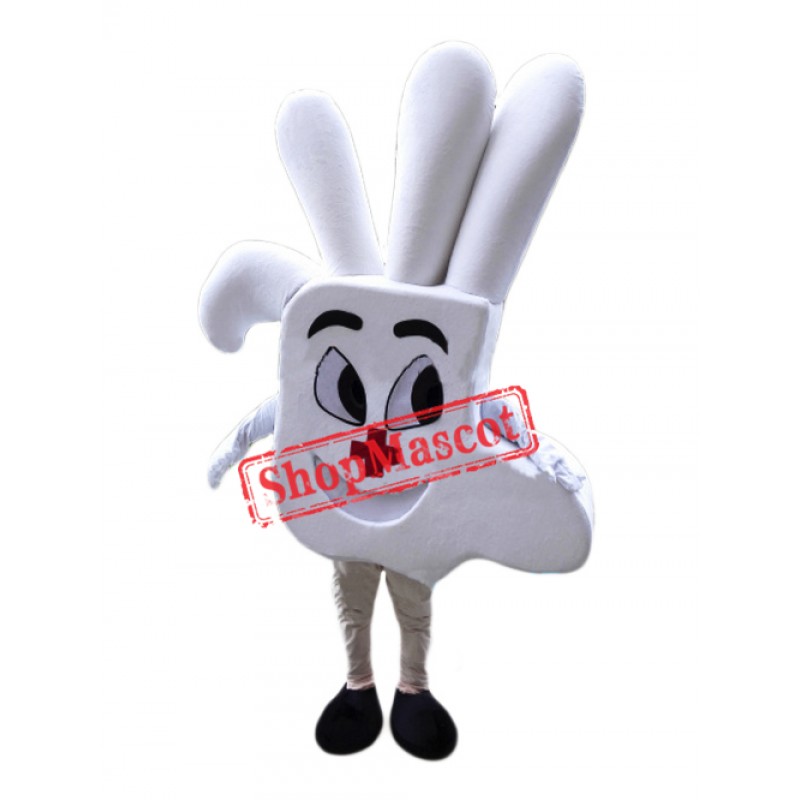 White Hand Mascot Costume