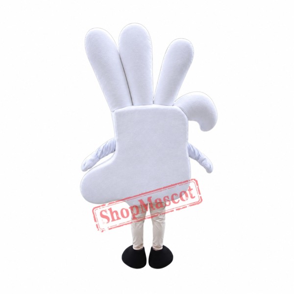 White Hand Mascot Costume White Hand Mascot Costume