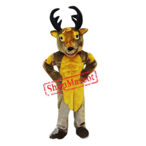 Power Muscular Deer Mascot Costume