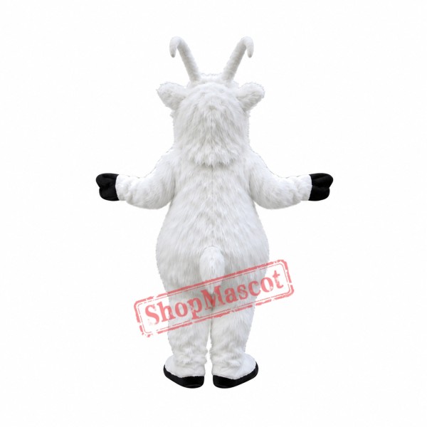 Plush White Goat Mascot Costume Plush White Goat Mascot Costume