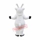 Plush White Goat Mascot Costume Plush White Goat Mascot Costume