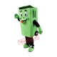 Green Garbage Bin Mascot Costume Green Garbage Bin Mascot Costume
