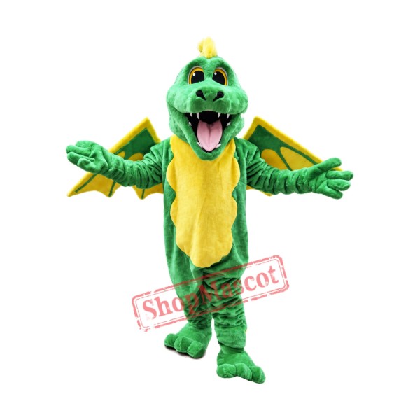 Happy Lightweight Green Dragon Mascot Costume