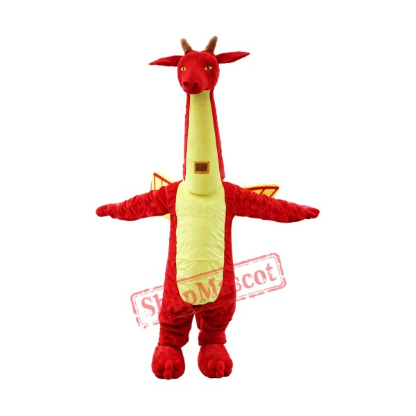 High Quality Red Dragon Mascot Costume