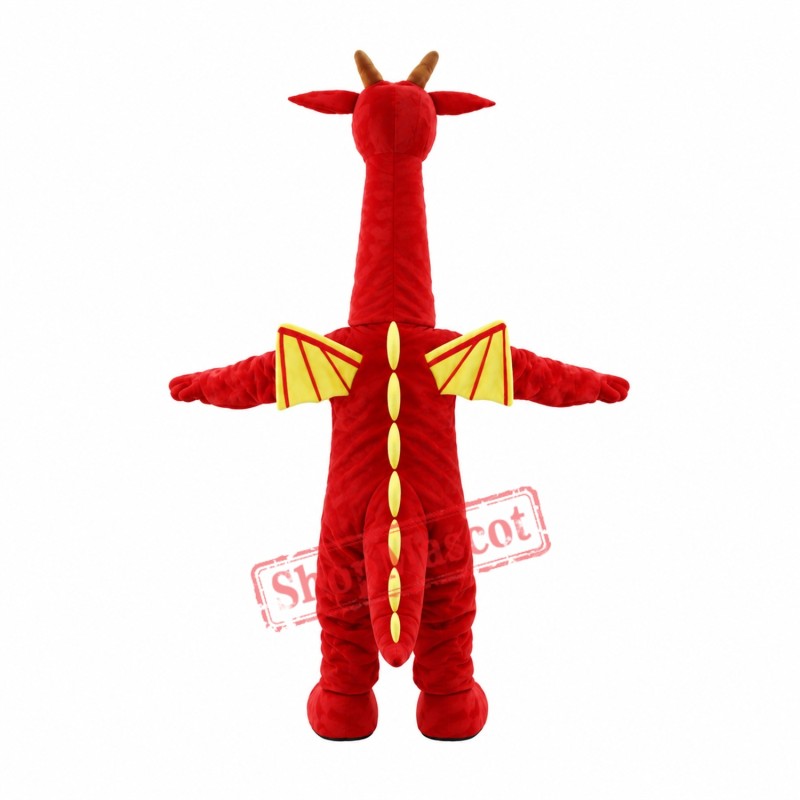 High Quality Red Dragon Mascot Costume High Quality Red Dragon Mascot Costume
