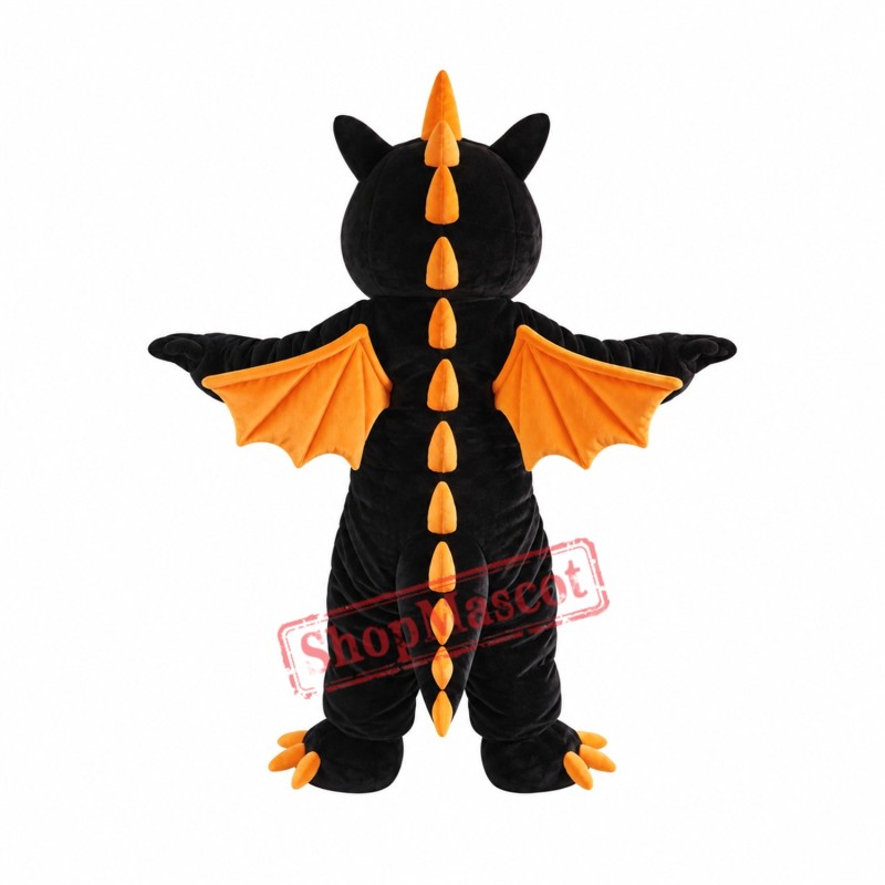 Cute Black Dragon Mascot Costume