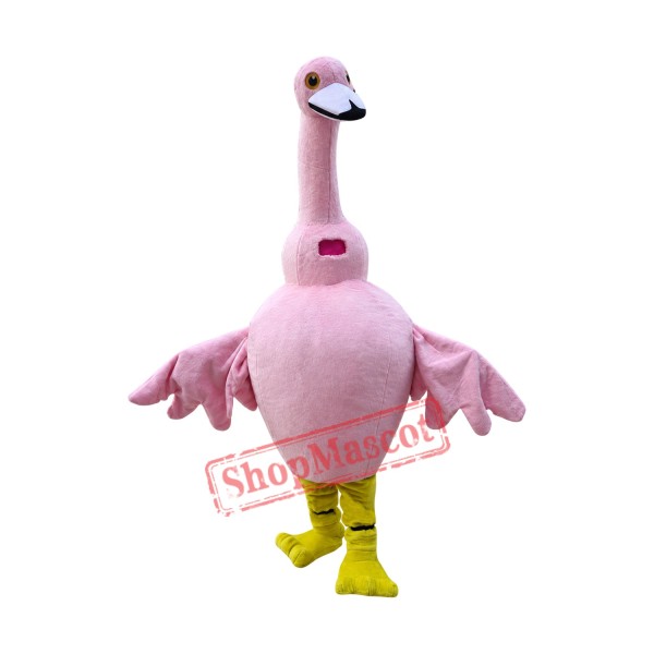 Pink Goose Mascot Costume Pink Goose Mascot Costume