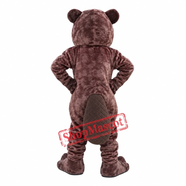 Happy Adult Beaver Mascot Costume Happy Adult Beaver Mascot Costume