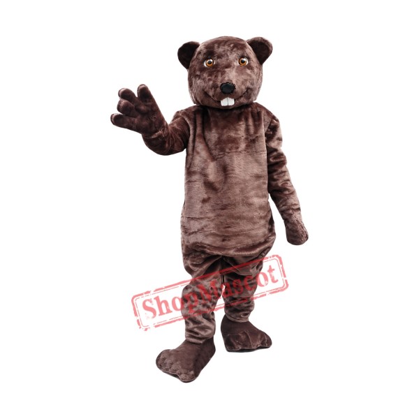 Happy Adult Beaver Mascot Costume Happy Adult Beaver Mascot Costume