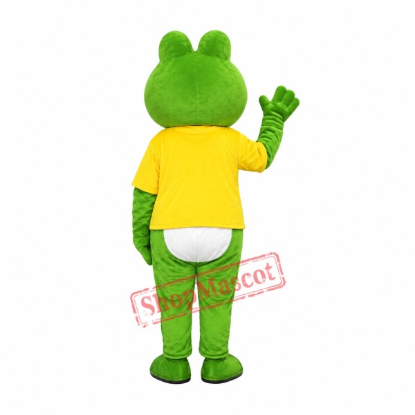 Friendly Green Frog Mascot Costume Friendly Green Frog Mascot Costume