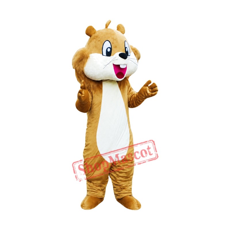 Friendly Adult Squirrel Mascot Costume
