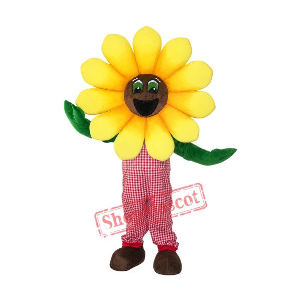 Happy Sunflower Mascot Costume Happy Sunflower Mascot Costume