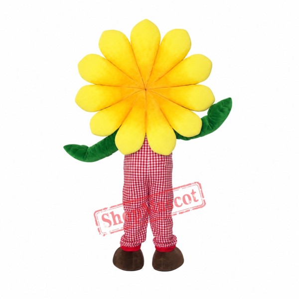 Happy Sunflower Mascot Costume Happy Sunflower Mascot Costume