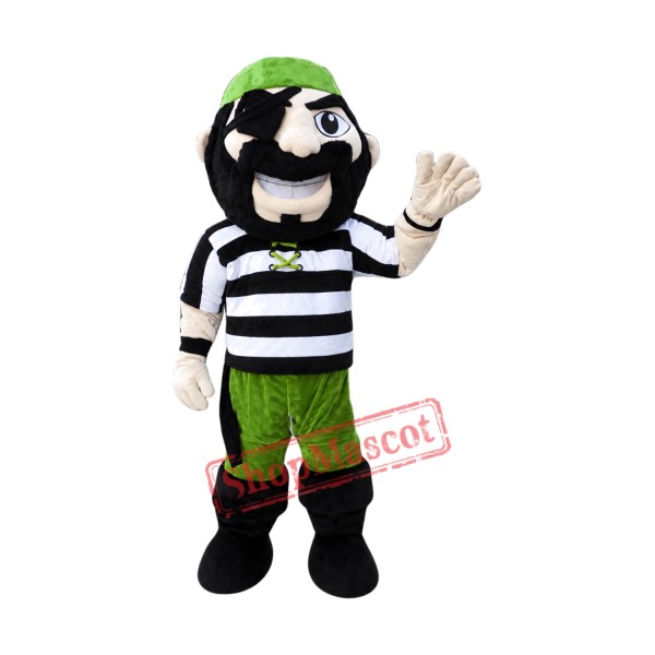 Green Pirate Mascot Costume