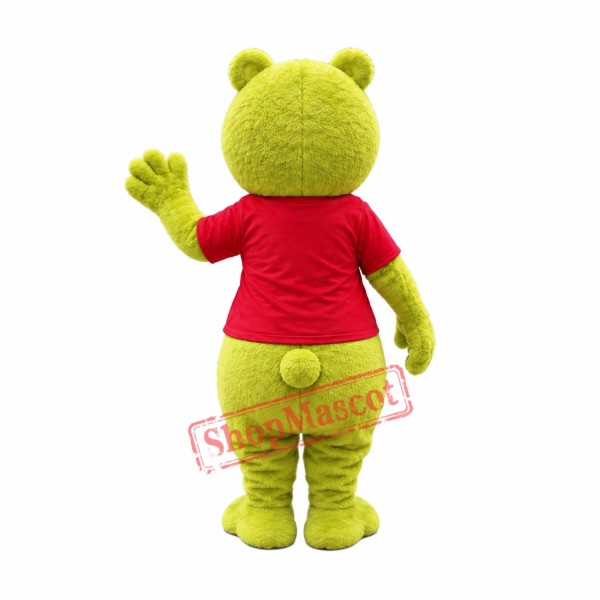 Green Teddy Bear Mascot Costume