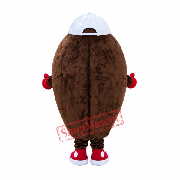 Coffee Bean Mascot Costume Coffee Bean Mascot Costume