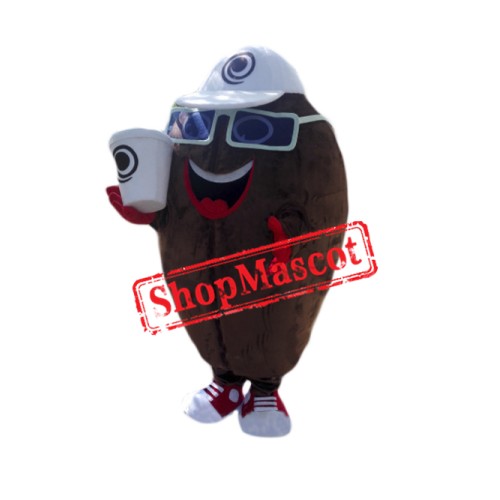 Coffee Bean Mascot Costume