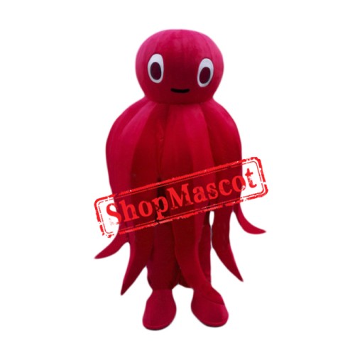 Red Octopus Mascot Costume