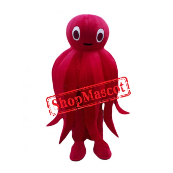 Red Octopus Mascot Costume